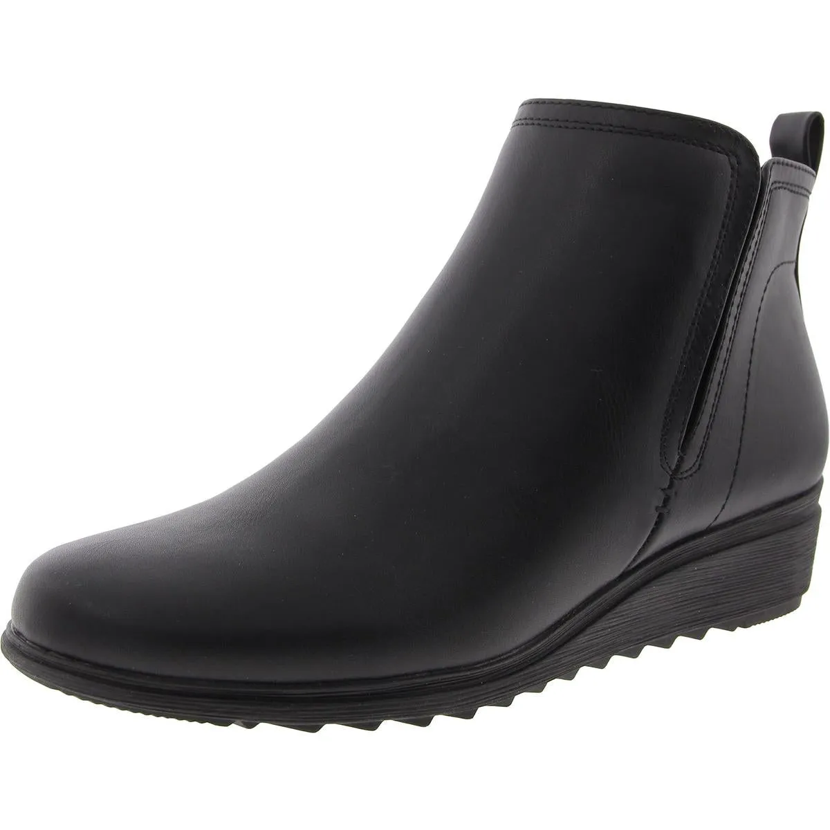 Yuna 3 Womens Zipper Faux Leather Booties