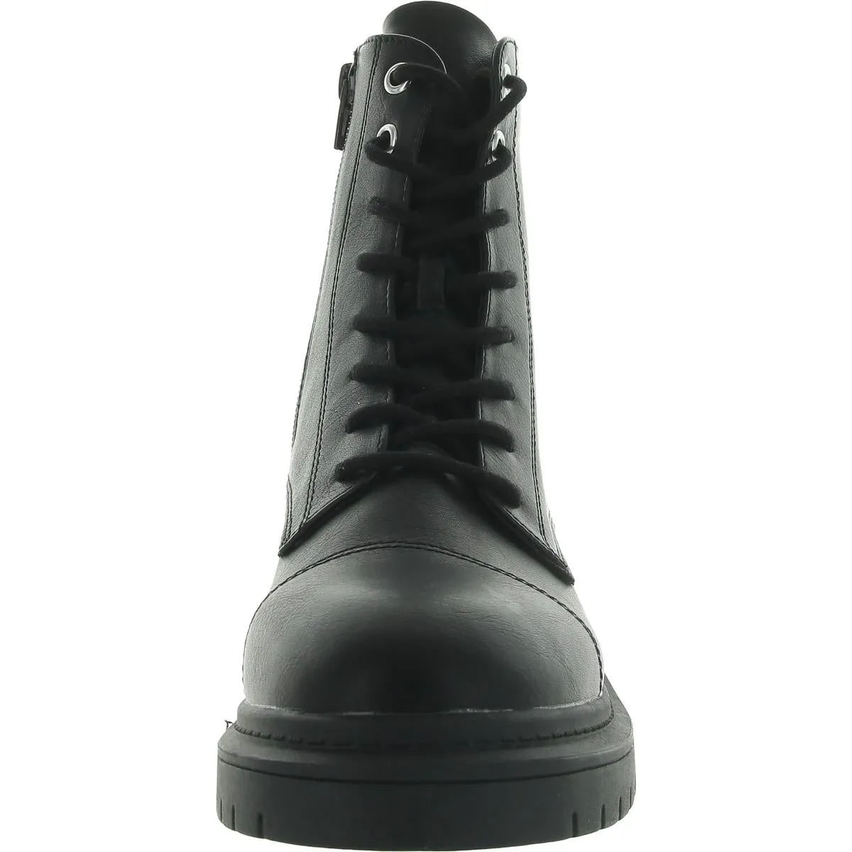 Zahara Womens Zip Up Lug Sole Combat & Lace-Up Boots