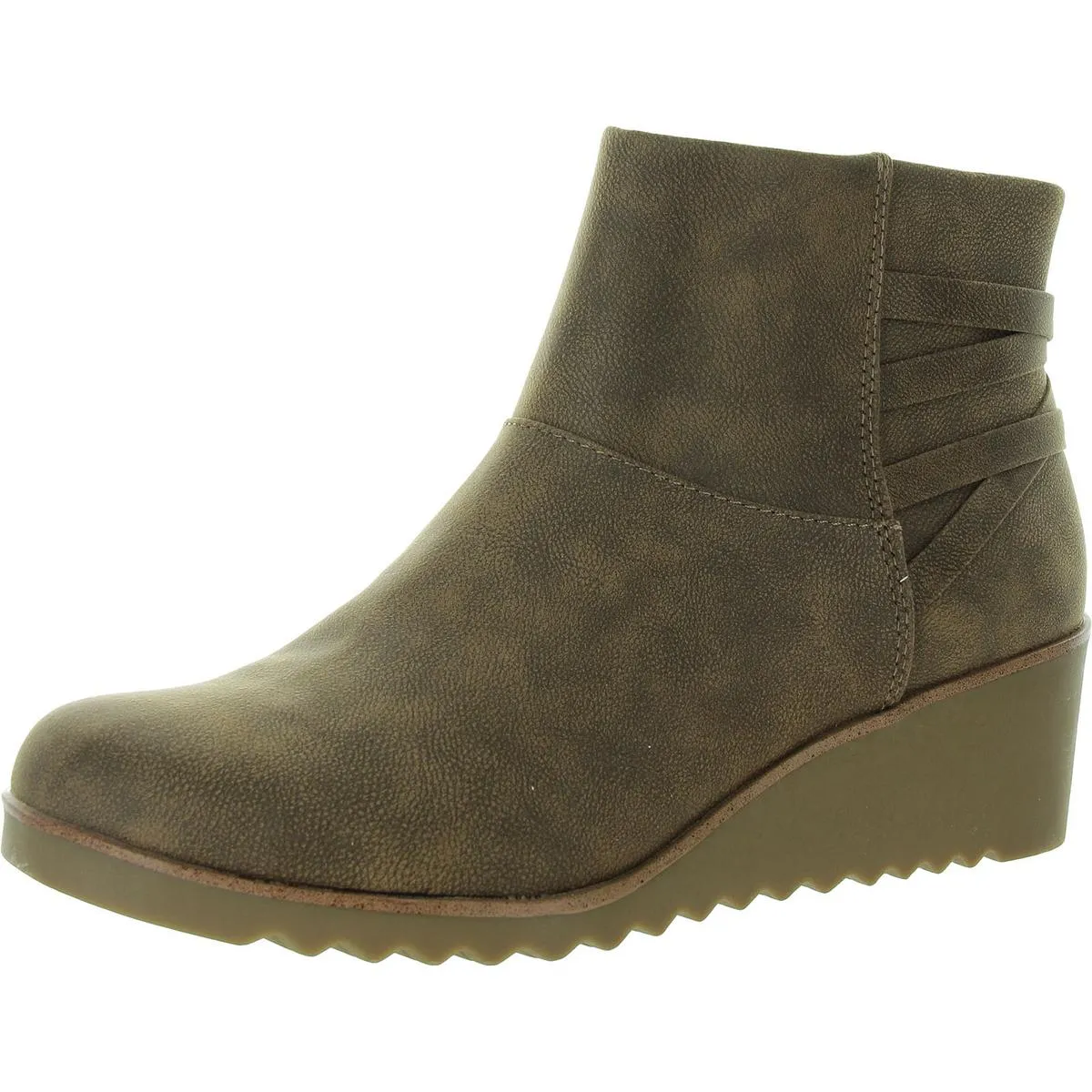 Zariah Womens Zip Up Slip On Booties