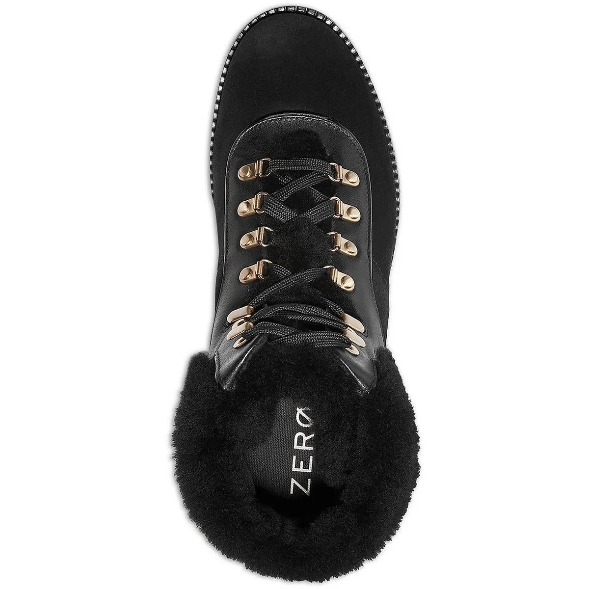 ZERO GRAND Womens Faux Suede Faux Fur Hiking Boots