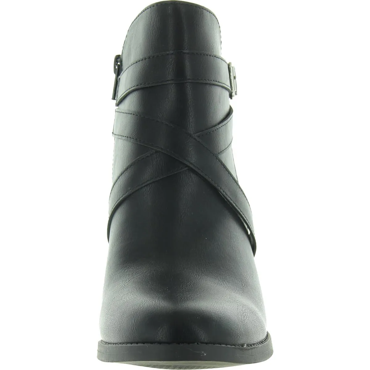 Zetaa Womens Faux Leather Block Heel Ankle Boots