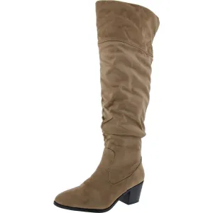 Zivia Womens Slouchy Faux Suede Knee-High Boots